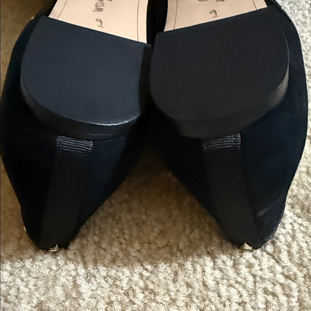 Sam Edelman Black Suede Studded Roni d’Orsay size 9 - Picture 6 of 8